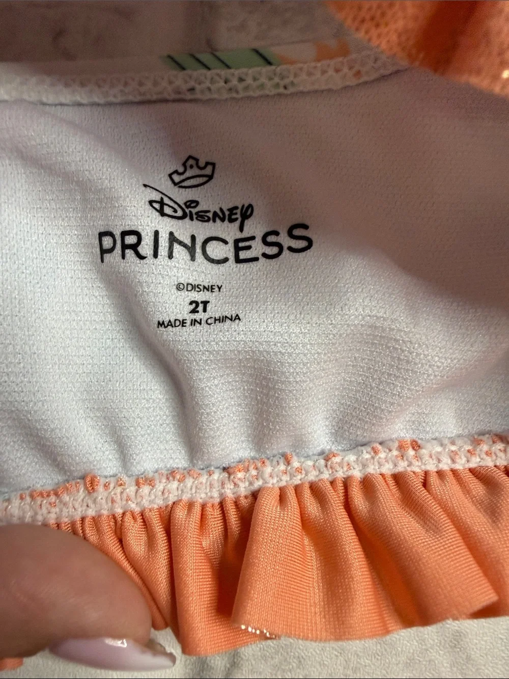 Disney Girls Mermaid Bikini Set in Aqua and Coral